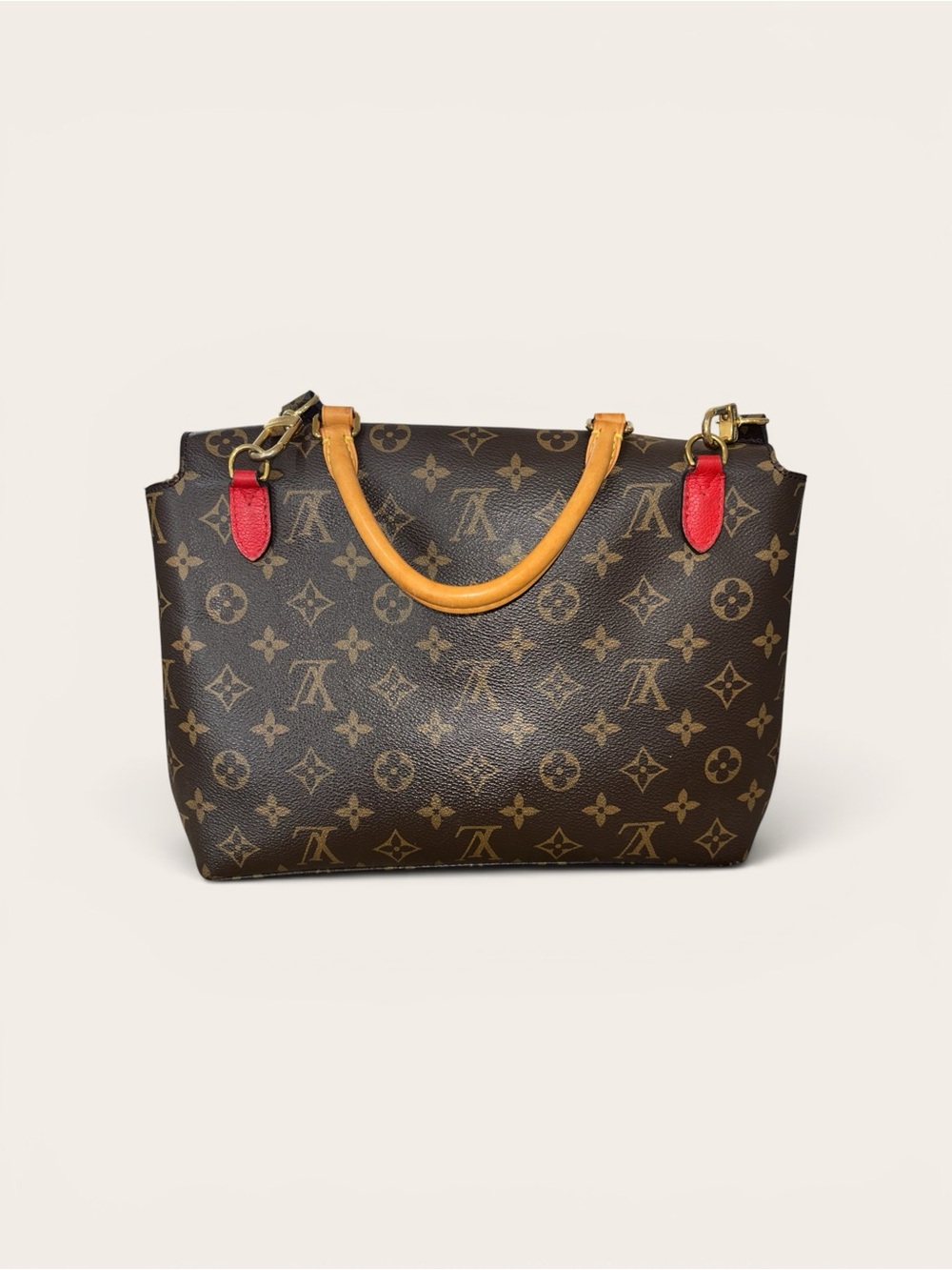 Louis Vuitton Monogram Messenger Bag with Red Leather Accent - Picture 2 of 6